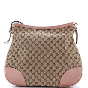 Gucci Large Bree Hobo GG Canvas with Leather